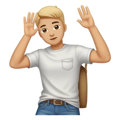 person dabbing sticker