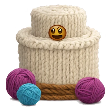 Yarn cake sticker