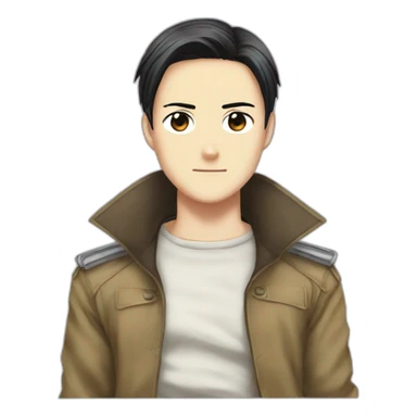 levi from aot sticker