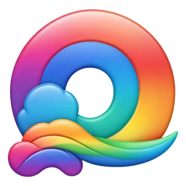 mac os mixed documents rainbow skeuomorphic sticker