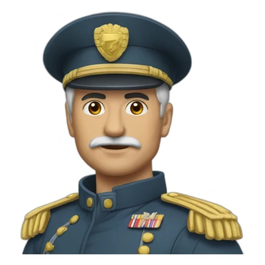 Muscular Russion Army General sticker