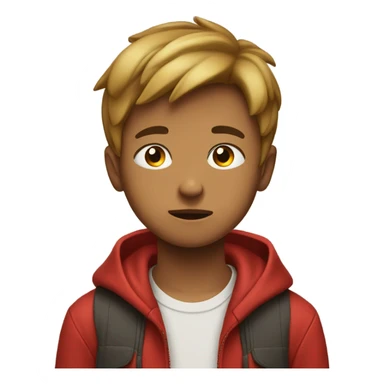 boy in red hoodie dreaming sticker