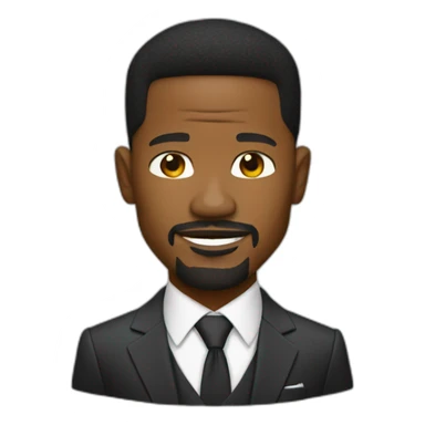 actor Jamie Foxx wearing suit sticker
