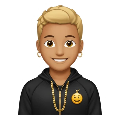 person wearing track suit and gold chain sticker