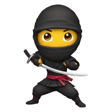 ninja holding action figure sticker