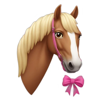 caballo con lazo rosa sticker