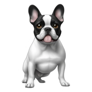 French-bulldog-Black and white sticker