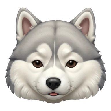 full size husky dog sleeping with eyes closed  sticker