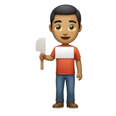 a male person holding a sign that says XANDER sticker