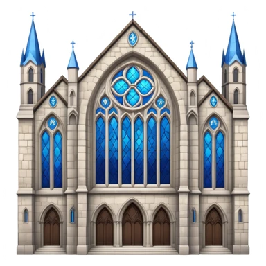 blue medieval church sticker