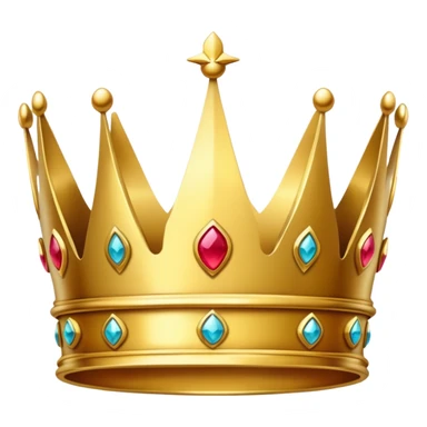 Simple gold crown with no jewels sticker