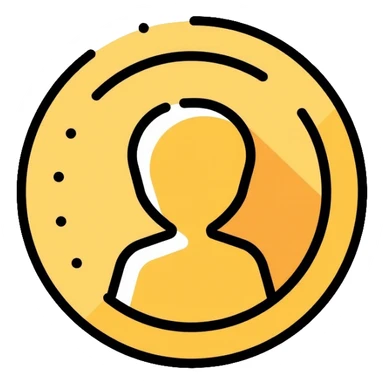 social media followers icon on a gold coin sticker