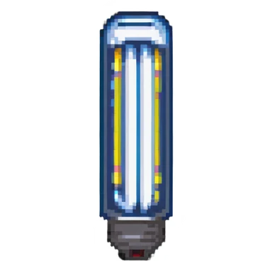 fluorescent tube lamp glowing sticker