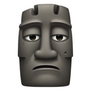 Moai-crying sticker