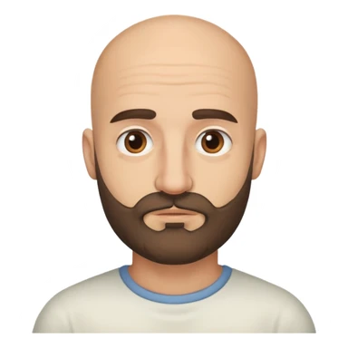 Stalker bald Italian scruffy beard sticker