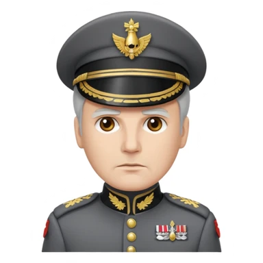 An emoji for discord of an Imperial Commander in something 90% like star wars sticker
