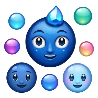 Navy blue and glitter  sticker