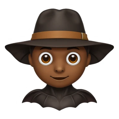 balck bat with hat sticker