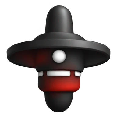the nuke emojie in red and black instedant sticker