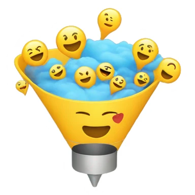 funnel sales with emojis smile sticker