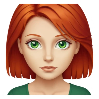 👩🏻‍🦰👁️🟢 sticker