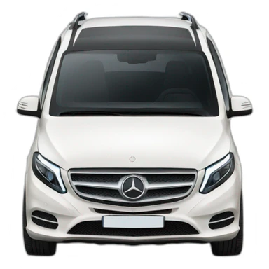White Mercedes Benz V Class sticker