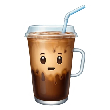 Iced coffee no lid, no face sticker