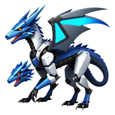 Edgy Futuristic Mechanical Sergal-raptor-nargacuga-vernid sticker