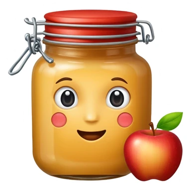 apple sauce jar sticker