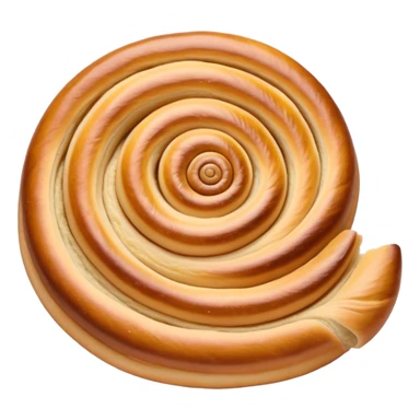 Cinematic delicate escargot pastry, spiral shape with layers of buttery dough, caramelized edges, rich golden-brown tones, elegant and inviting. sticker
