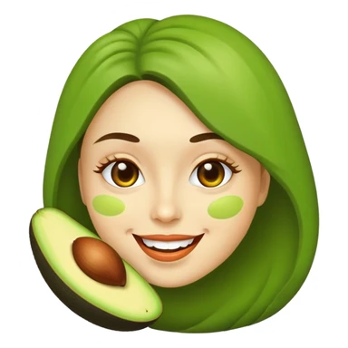 Aguacate son labios sonriendo  sticker