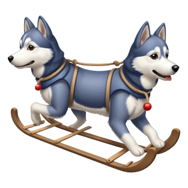 Dog sled sticker