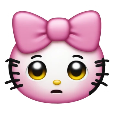 Hello kitty cry emoji sticker