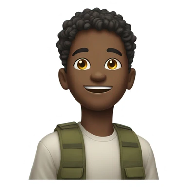 smiling boys under blue sky sticker