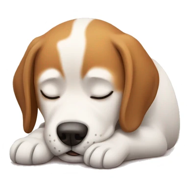 Relaxing dog with close eyes  sticker