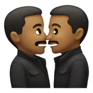Two men kissing  sticker
