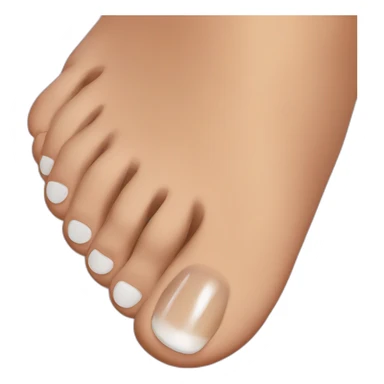 White toes nails on ebony feet sticker
