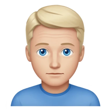 Bruce Langley  with blue eyes sticker