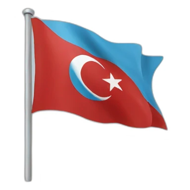 blue turkish flag sticker