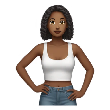woman with crop top sticker