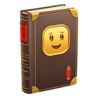 large thick book with bookmarks sticker