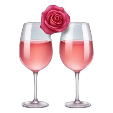 Two glasses of rose wine are clinking sticker