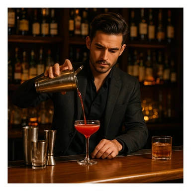 bartender mixing drinks sticker