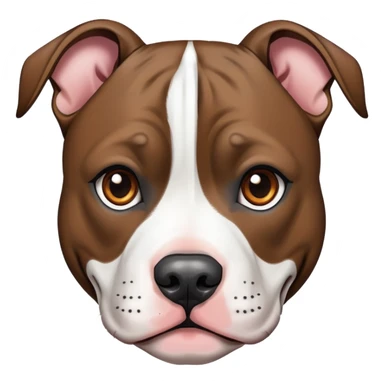 Brindle pit bull with white on its face sticker