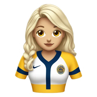 White lady wearing jersey of Aguilas del America  sticker