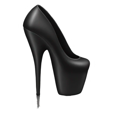 high heels that the bottom color is black sticker
