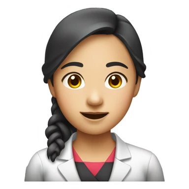 asian bartender girl sticker