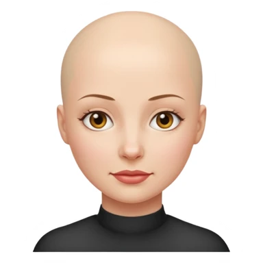 bald woman sticker