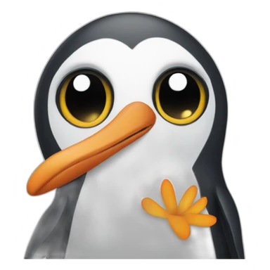 Penguin palmface sticker