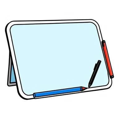 Dry erase board, marker sticker